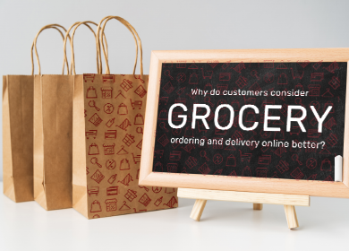 Why do customers consider grocery ordering and delivery online better?