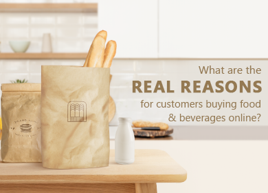 What are the real reasons for customers buying food and beverages online?